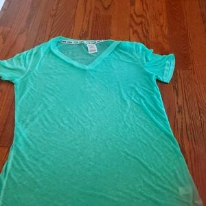 2 for 15 PINK Teal V-Neck Sheer T-Shirt